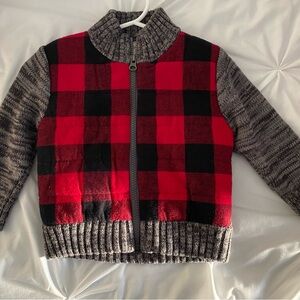 Plaid Red and Black toddle Jacket sweater